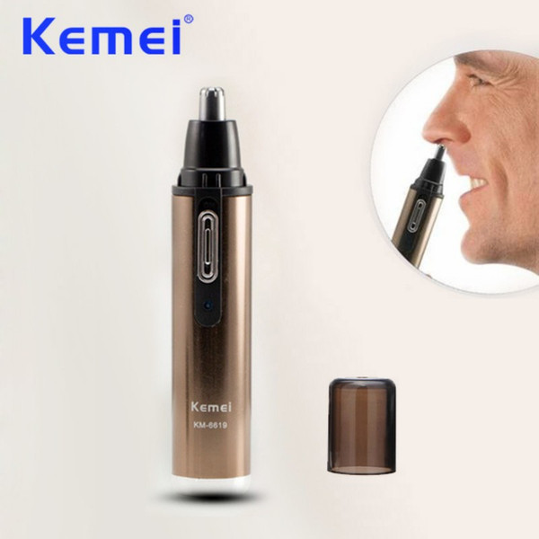 KEMEI Mini Rechargeable Electric Nose Trimmer Remover Personal Face Care Waterproof Head Portable Nose Shaving Cleaner KM-6619