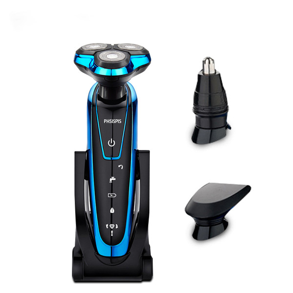 Electric Shaving Razor for Men Nose Hair Trimmer Face Cleaning Brush Waterproof Wet and Dry 4D Rechargeable 4 In 1 Shaving Machine