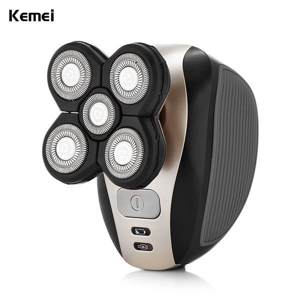 Kemei Rechargeable Electric Shaver 4D 5 in 1 Mini Portable Electric Shaving Razors Hair Clipper Nose Hair Trimmer Men Face Care