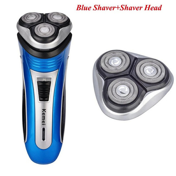 Kemei 100-240V Rechargeable Electric Shaver 3D Triple Floating Blade Heads Shaving Razors Face Care Men Beard Trimmer Machine 46