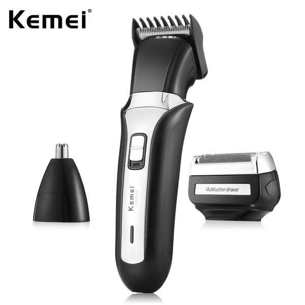 Kemei 3 In 1 Rechargeable Electric Hair Trimmer clipper Nose Beard Trimmer Safe Face Care Hair Cutting Machine For Men 2019 New