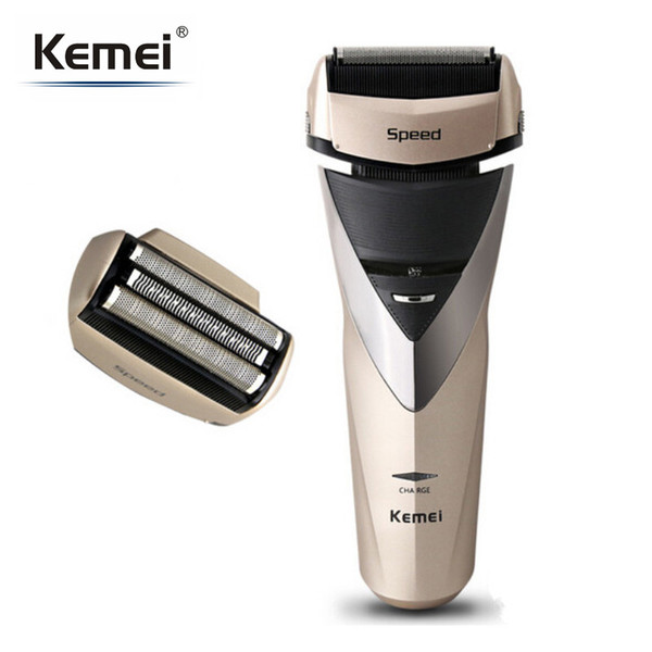 KEMEI Triple Blade Washable Rechargeable Electric Shaver Reciprocating Razor Beard Trimmer free shipping