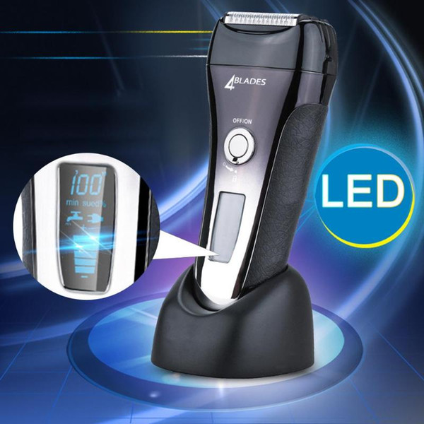 Hot sale Hair Clipper Electric Shaver Razor Beard Shaving Machine for Men LCD Floating Razor with 4 Blades Beard free shipping