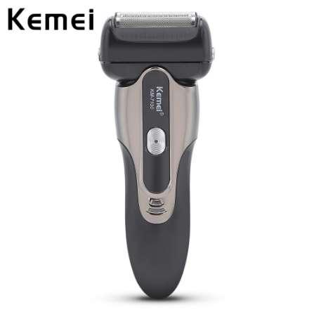 Kemei KM - 7100 Rechargeable Washable Electric Shaver 3 Blade Floating Reciprocating Cordless Facial Beard Use Wet / Dry shaver