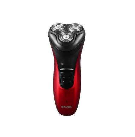 New Rechargeable Electric Shavers Independent Floating Triple Blade Shaving hair for men Black Red Povos PW930 220V-240V