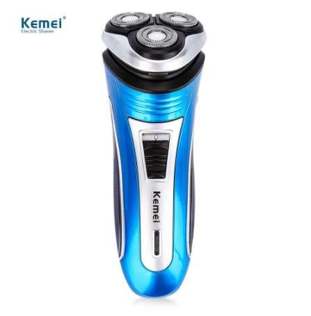 NEW Kemei 220V Rechargeable Electric Shaver 3D Triple Floating Blade Heads Shaving Razors Face Care Men Beard Trimmer Barber Machine