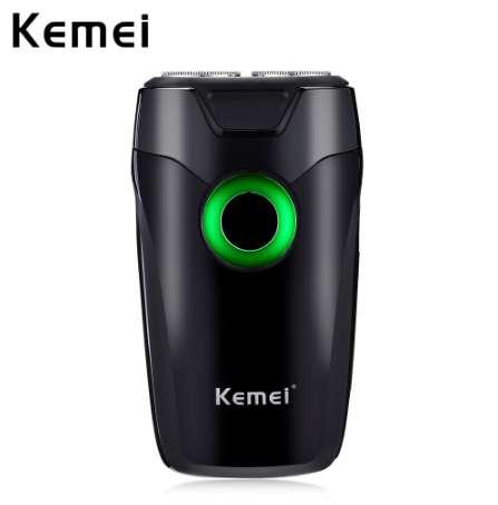 Kemei 202A Double Rotary Cutter Head Rechargeable Electric Shaver Sharp Automatic Grinding Shaver Razor Men's Face Care