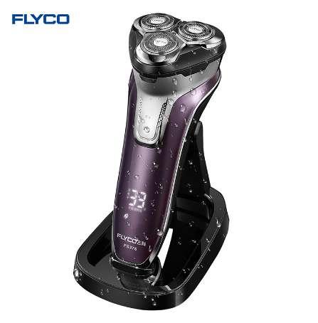 NEW Flyco 3D floating head Rechargeable Portable body washable Electric Shaver Led Light Fast Charge Triple Blade barbeador FS376