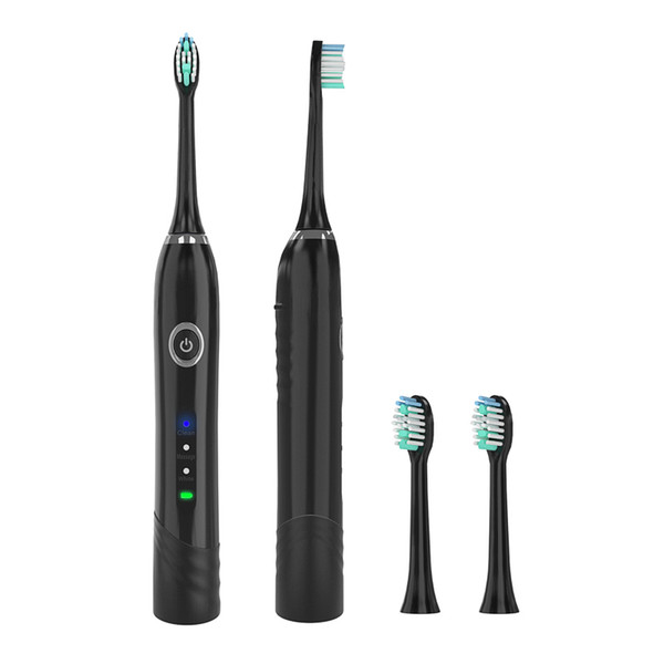 New Sonic Electric Toothbrush S200 Ultrasonic Intelligent with 2 Replaceable Brush Heads Hygiene USB Rechargeable Waterproof