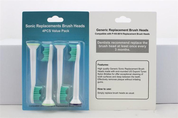 Electric toothbrush heads Compatible HX6014 HX6013 HX6011 Brush Heads for Philips Sonicare Replacement heads 1000pcs