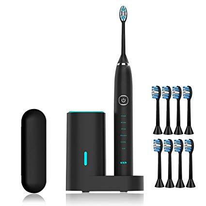 FALIY electric toothbrush rechargeable replacement brush head portable travel toothbrush, super clean gums health dentist recommended