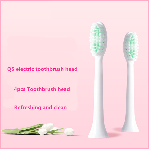 Qianshan Q5 Electric Toothbrush Original Brush Head 4 Pack Q Series Universal Brush Head White/Black/Powder/Blue