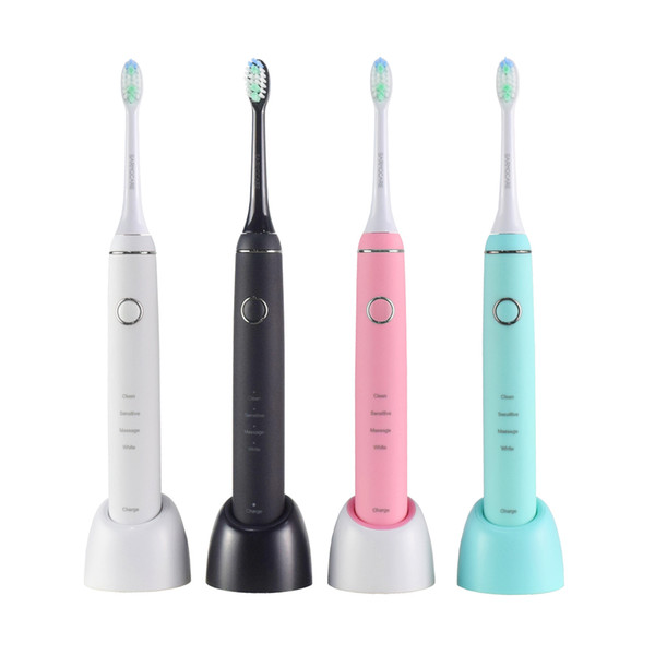 New style electric toothbrush ultrasonic toothbrush IPX 7 waterproof 4model for adult with 2pcs Replaceable Heads electric toothbrush