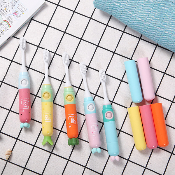 2019 HOT Wholesale Adult Children Creative Electric Toothbrush Portable Mini Ultrasonic Couple Kids Cartoon Travel Set,IPX7