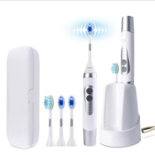 FALIY Electric toothbrush waterproof rechargeable UV sterilizer 3 cleaning mode 3 replacement brush head 2 minutes timer and suitcase