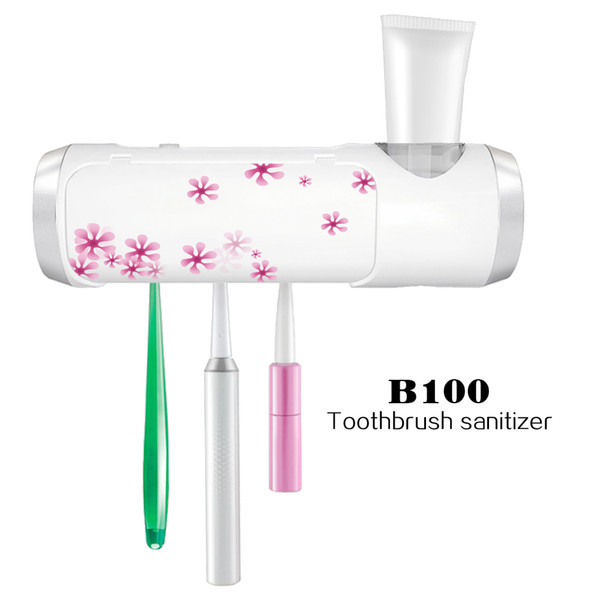 B100 Toothbrush sterilizer UV lamp sterilization Family Pack electric Toothbrush Head Cleaner Toothpaste Holder toothbrush electric