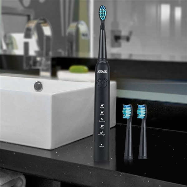 Seago SG-949 Electric Toothbrush USB Rechargeable Smart Timer Sonic Toothbrush with 5 Optional Modes Dental Care Massager