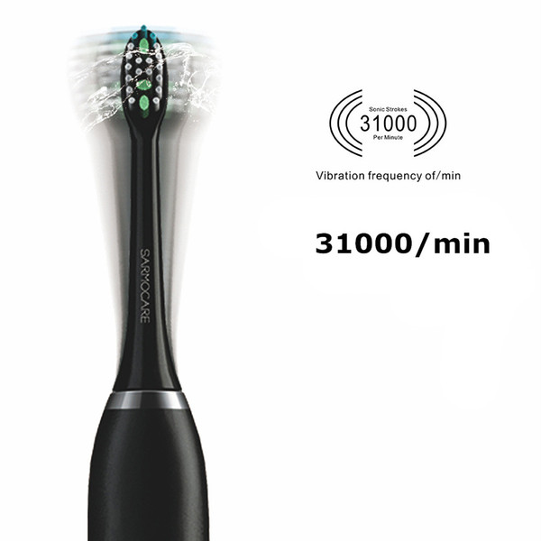 Sonic Electric Toothbrush S200 Ultrasonic Intelligent with 2 Replaceable Brush Heads Hygiene USB Rechargeable Waterproof