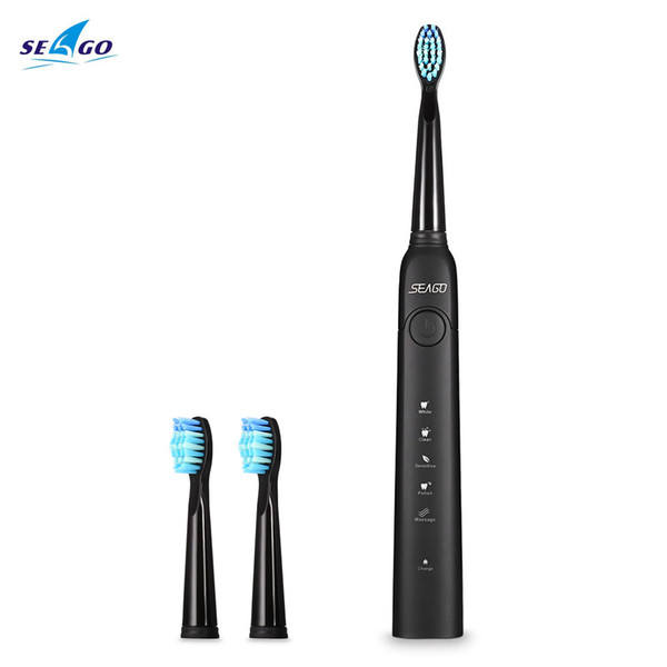 Electric Sonic Toothbrush USB Chargeable Waterproof Electric Toothbrush with 3 Brush Heads Smart Timer Toothbrush Dropshipping