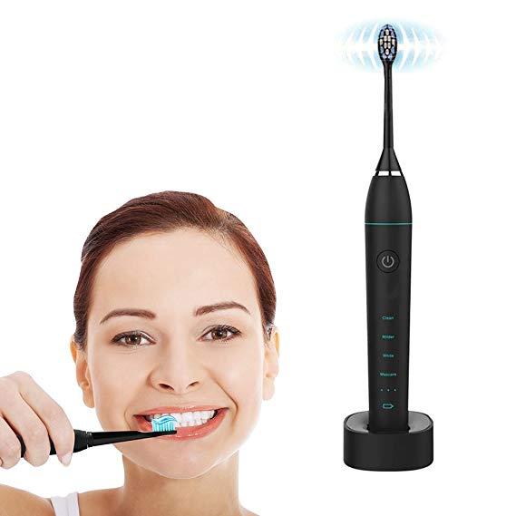 FALIY electric toothbrush replacement brush head portable wireless battery travel toothbrush, waterproof ultrasonic cleaning mouth