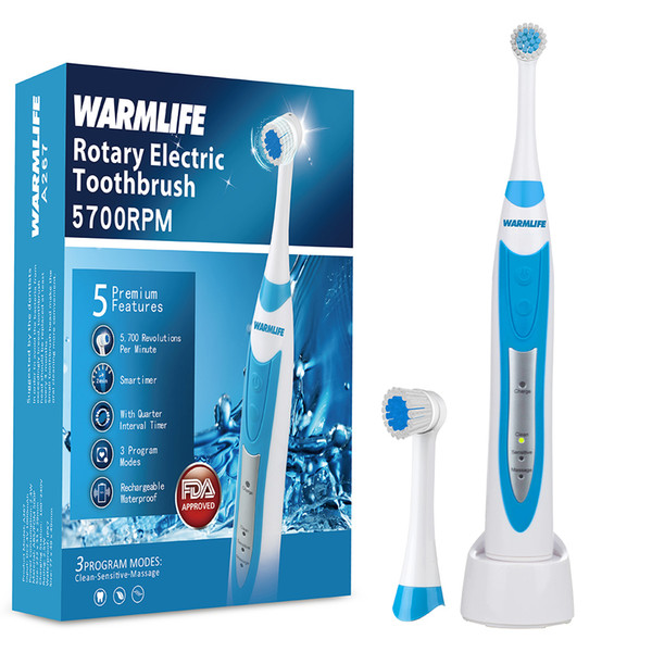 Electric Toothbrush Clean As Dentist Rechargeable Sonic Rotating Brush Head