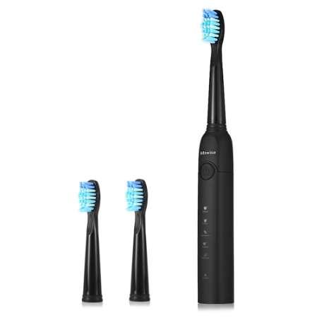 Alfawise SG - 949 Sonic Electric Toothbrush With Smart Timer Five Brushing Modes Waterproof With 3 Brush Heads USB Charging