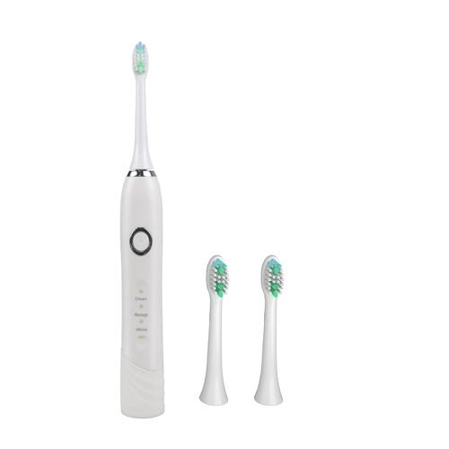 Sonic Electric Toothbrush S200 Ultrasonic Intelligent with 2 Replaceable Brush Heads Hygiene USB Rechargeable Waterproof white