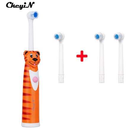 CkeyiN Dental Care Electric Toothbrush No Rechargeable With 4 Brush Heads Battery Operated Teeth Brush Oral Hygiene Tooth Brush