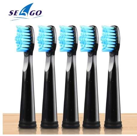 5pcs/lot Original Electric Toothbrush Head for SG507/E4/SG515/SG958 Soft Bristles Replaceable Brush Heads Deeply Cleaning BLACK