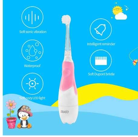 Battery Power Sonic Toothbrush Baby Electric Toothbrush Cartoon Teeth Brush Children Waterproof Tooth Brush For Kids Oral Clean