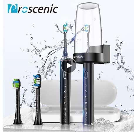 Proscenic Electric Toothbrush Rechargeable Smart Bluetooth Connectivity Waterproof Wireless Sonic Toothbrush Sanitizer