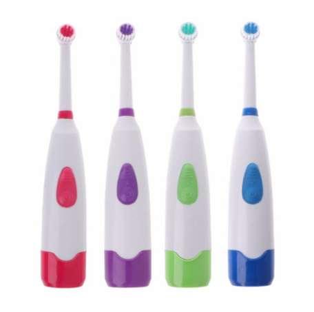 Automatic Electric Toothbrush IPX7 Waterproof Ultrasonic Rotary Tooth Brush with 2 Brush Heads Adult Electric Toothbrush