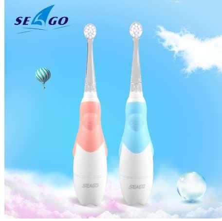 SEAGO Baby Electric Toothbrush 1-3 Ages Smart Tooth Brush Waterproof Soft Sonic Brush Tooth Toddler Electronic Toothbrush SG513