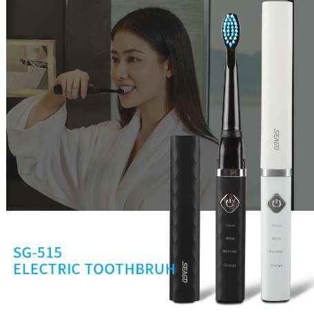 SEAGO Electric Toothbrush USB Rechargeable Teeth Brush Waterproof Deep Clean With 3 Brush Modes Timer Brush SG515