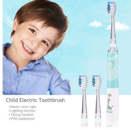 Colorful LED Light Electric Toothbrush Child Baby Kids Cartoon Waterproof Soft Tooth Brush Automatic Timer Teeth Brush Oral Care