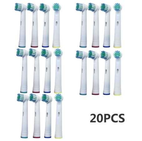 Hot 20PCS Replacement Electric Toothbrush Heads Tooth Brush Head Soft Sensitive Triumph Vitality 3D Braun For Oral B