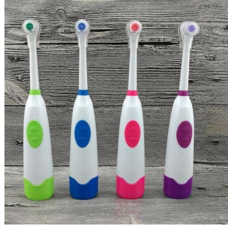 Teeth Whitening Rotating Child Electric Toothbrush With 2 Waterproof Brush Head Replace