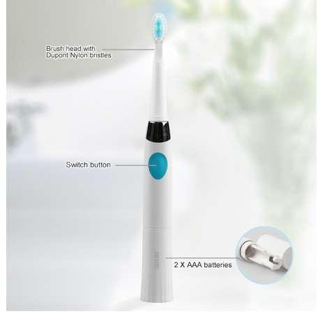 SEAGO Electric Toothbrush Buy One Get One Free with 3 Replacement Brush Heads Battery Sonic teeth brush oral hygiene brush SG503