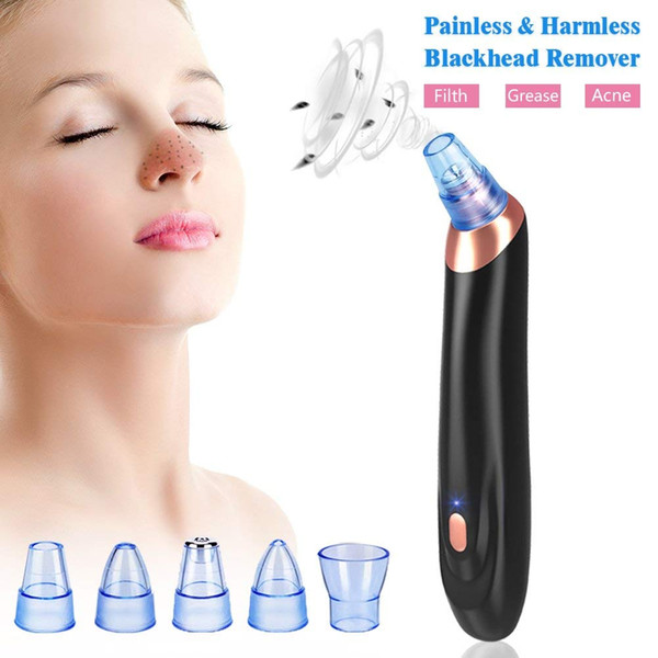 FDA approval 5 in 1 professional beauty on the go skin care Electric Facial Pore Clean Blackhead Acne Remove Extractor Tool kit