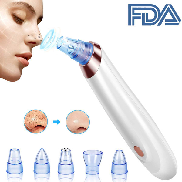 Newest 5 in 1 Standable USB Rechargeable Microdermabrasion Machine Beauty Device Electric Facial Pore Clean Blackhead Acne Remove Extractor