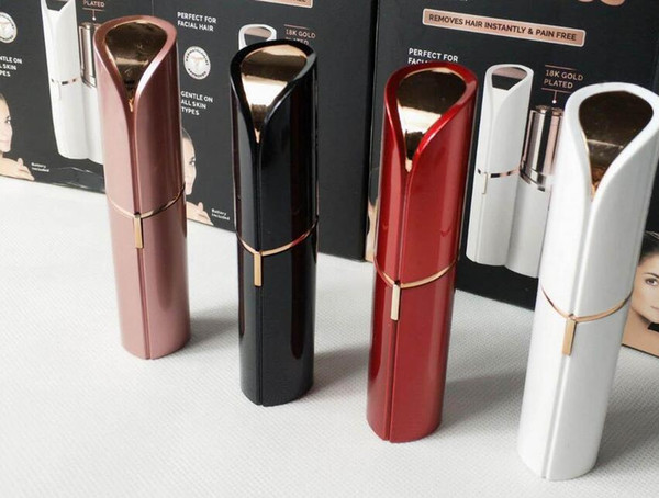 Lipstick Facial Hair Remover Face Hair Removal Epilator Painless 18K Gold Plated Remover OPP bag without battery by csiniko