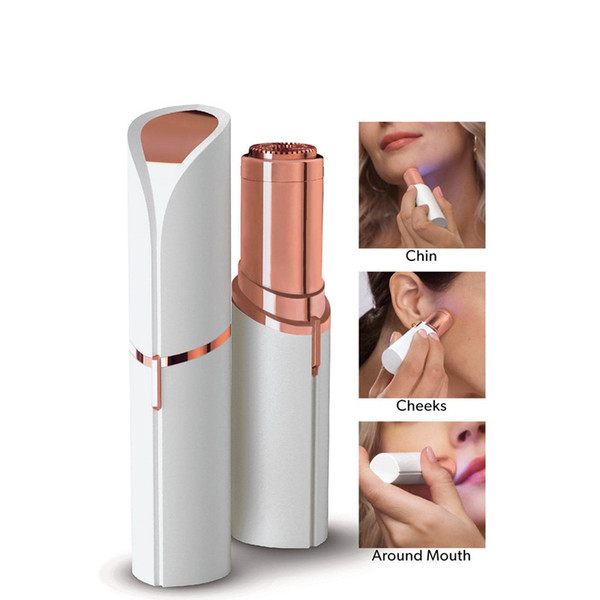 HOT Facial Hair Remover Face Hair Removal Epilator Painless 18K Gold Plated Remover OPP bag without battery
