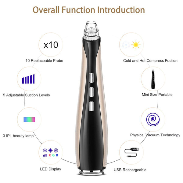 Professional Electric Comedone Popper Remove Newest Blackheads remover vacuum for Men and Woman Portable Electric pore cleaner