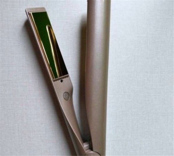 Hot 2 in 1 Hair curler Hair Straightener Titanium Gold Plate beauty For World Cup