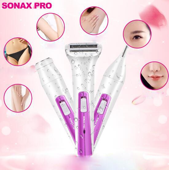 3 in 1 Hair Remover Electric Eyebrow Epilator Shaver Painless Portable Face Care Hair Removal Eye Brow Trimmer Tools with Retail Box