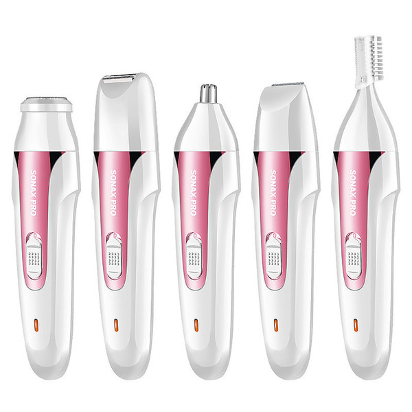 MARSKE Electric Epilators Sonax Pro Ladies Eyebrow shank-feathering armpit pubes hair grainer whole body shed 3 4 5 in 1 Nose Trimmers DHL