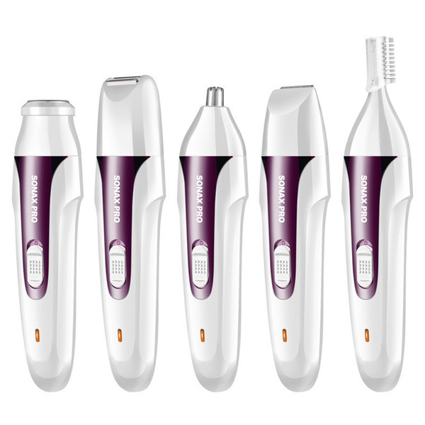 MARSKE Electric Epilators Sonax Pro Ladies Eyebrow shank-feathering armpit pubes hair grainer the whole body shed 3 4 5 in 1 Nose Trimmers