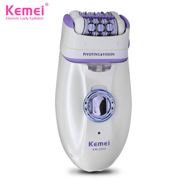 Kemei 2 in 1 Epilator Electric Shaver Defeatherer Depilatory Rechargeable KM-2668 Hair Remover Female Body face Underarm