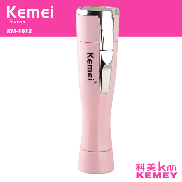 KEMEI Female Shaving Machines for Women Mini Lady Epilator Hair Removal Shaver Razor Battery Bikini Trimmer depilation KM-1012