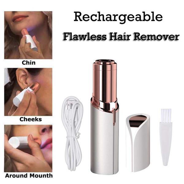 Portable USB Rechargable Electric Painless Hair Removal For Body Facial Depilator Lipstick Neck Leg Shaving Hair Remover Tool Epilators